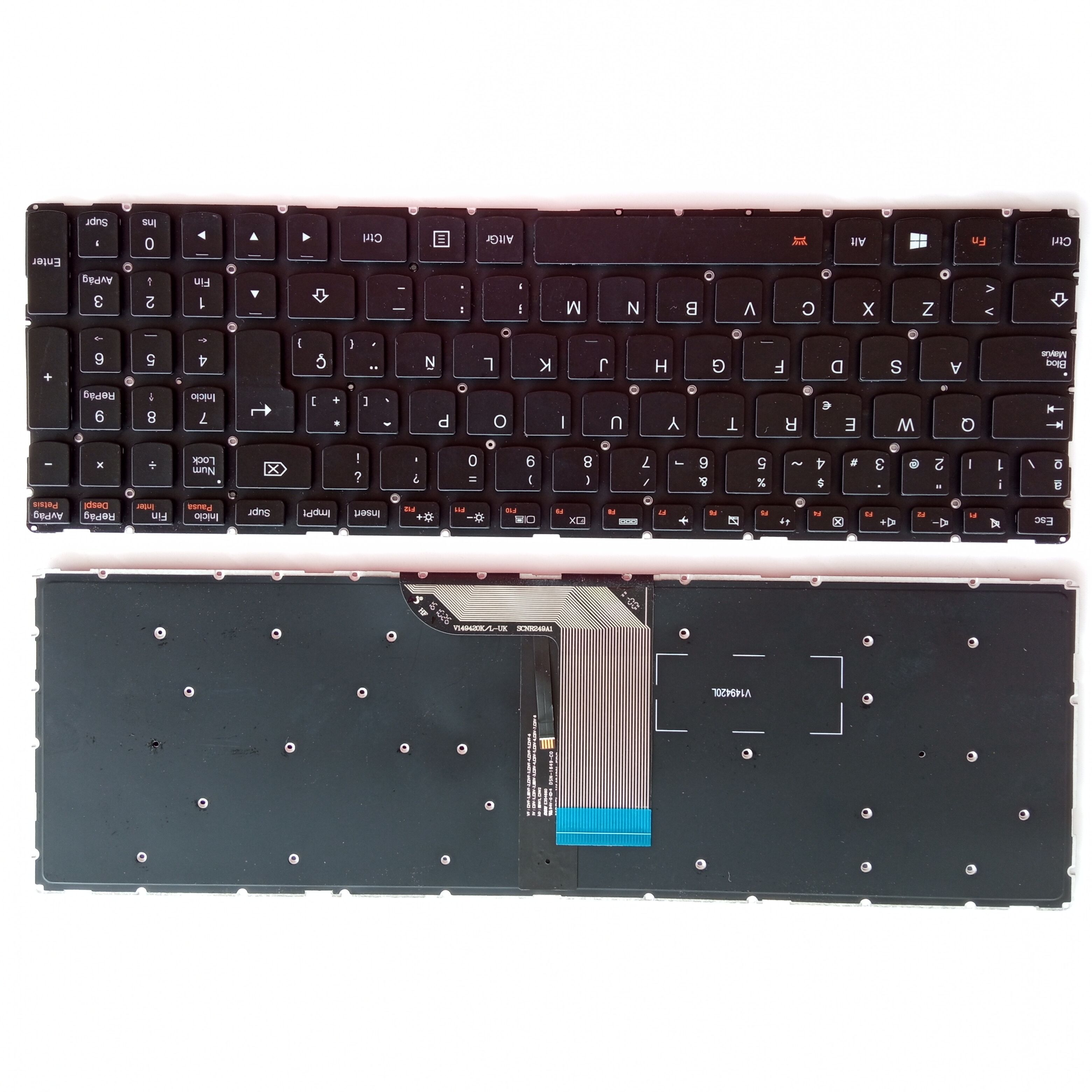 Picture of New Replacement Laptop Keyboard For LENOVO YOGA500-15/YOGA700-15 BLACK Backlit SP Layout